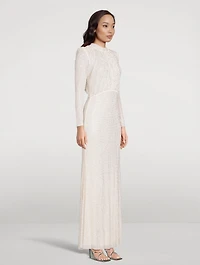 Crystal Mesh Maxi Dress