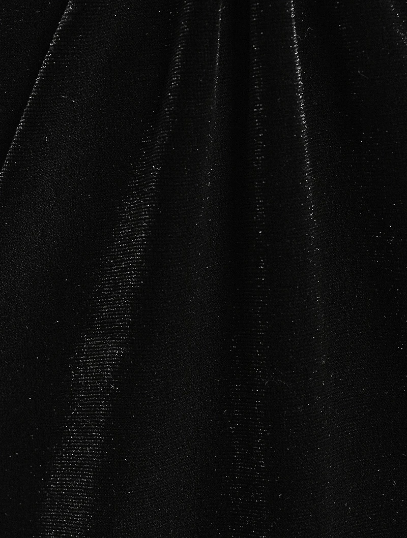 Velvet Strapless Midi Dress