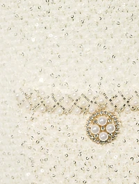 Sequin Knit Pearl Mini Dress