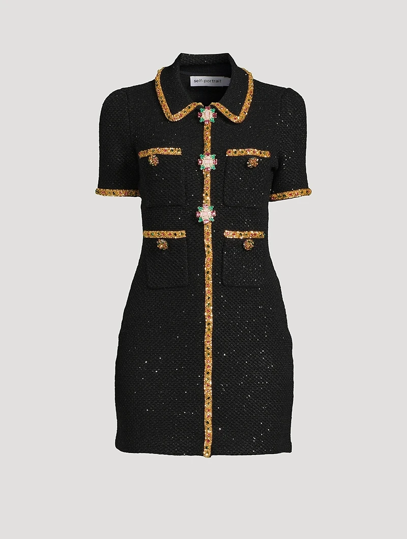 Sequin Knit Mini Dress