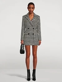 Check Bouclé Tailored Mini Dress