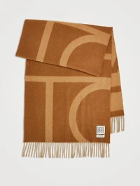 Wool Jacquard Monogram Scarf
