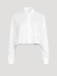 Cropped Poplin Shirt