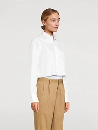 Cropped Poplin Shirt