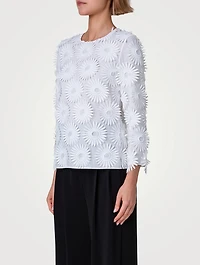 Cotton Floral Embroidery Blouse