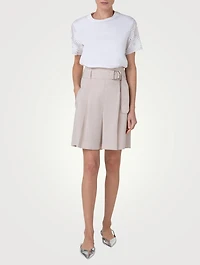 Cotton T-Shirt With Floral Embroidery