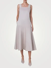 Cotton Sleeveless Midi Dress