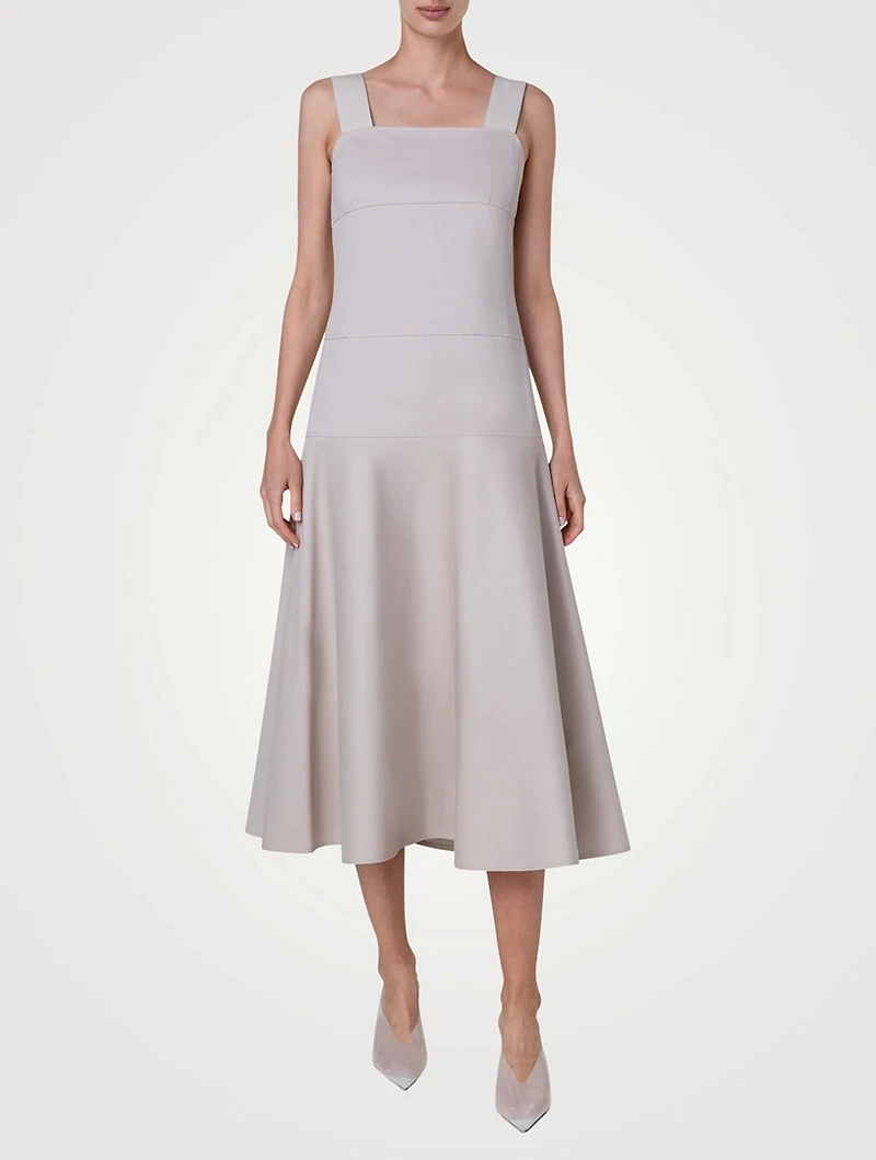 Cotton Sleeveless Midi Dress