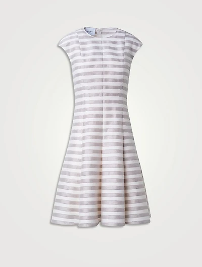 Linen And Cotton Dress Striped Print