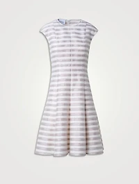 Linen And Cotton Dress Striped Print