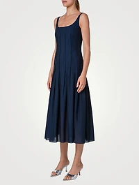 Cotton Sleeveless Midi Dress