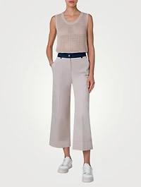 Cotton Mesh Sleeveless Sweater
