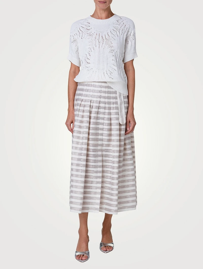 Cotton Short-Sleeve Sweater
