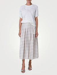 Cotton Short-Sleeve Sweater