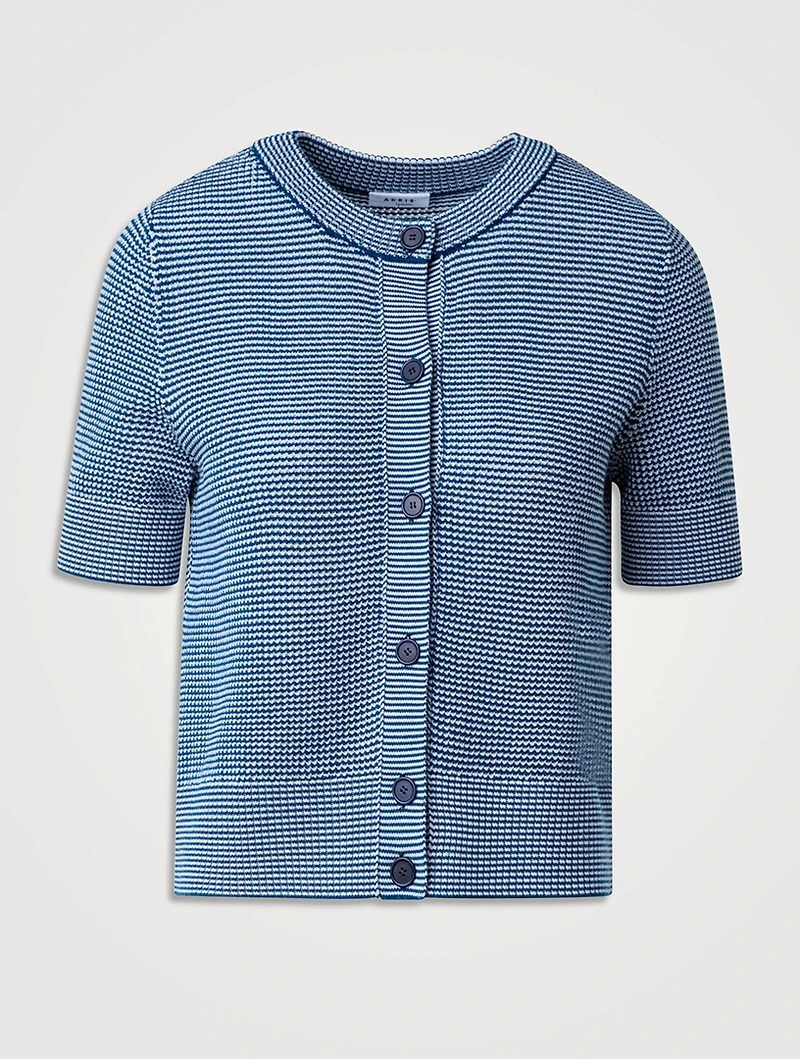Wool Short-Sleeve Cardigan