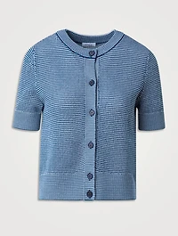 Wool Short-Sleeve Cardigan