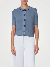Wool Short-Sleeve Cardigan