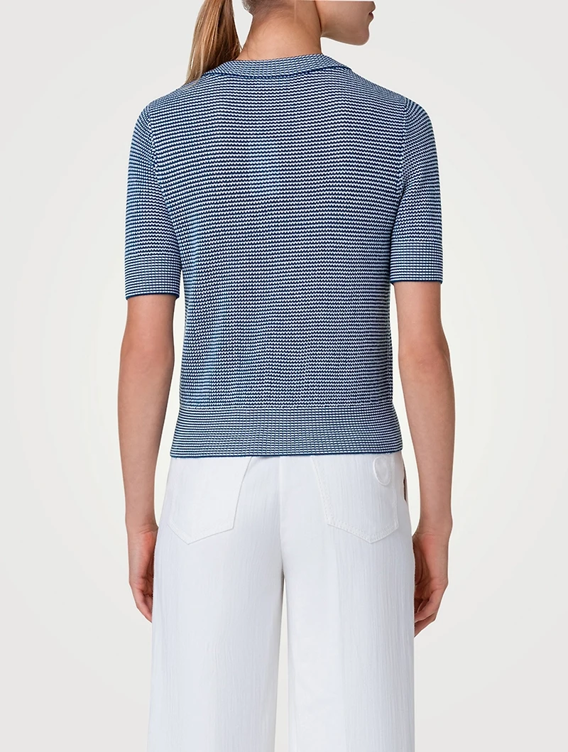 Wool Short-Sleeve Cardigan