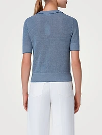 Wool Short-Sleeve Cardigan