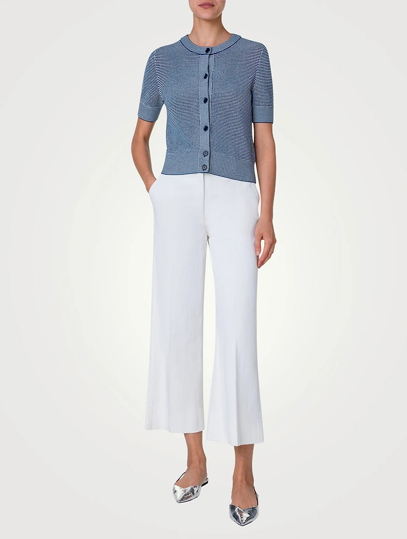 Wool Short-Sleeve Cardigan