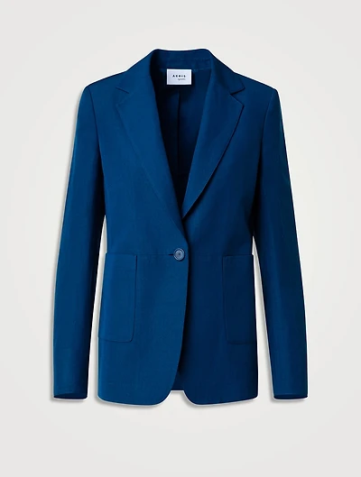 Linen-Blend Blazer