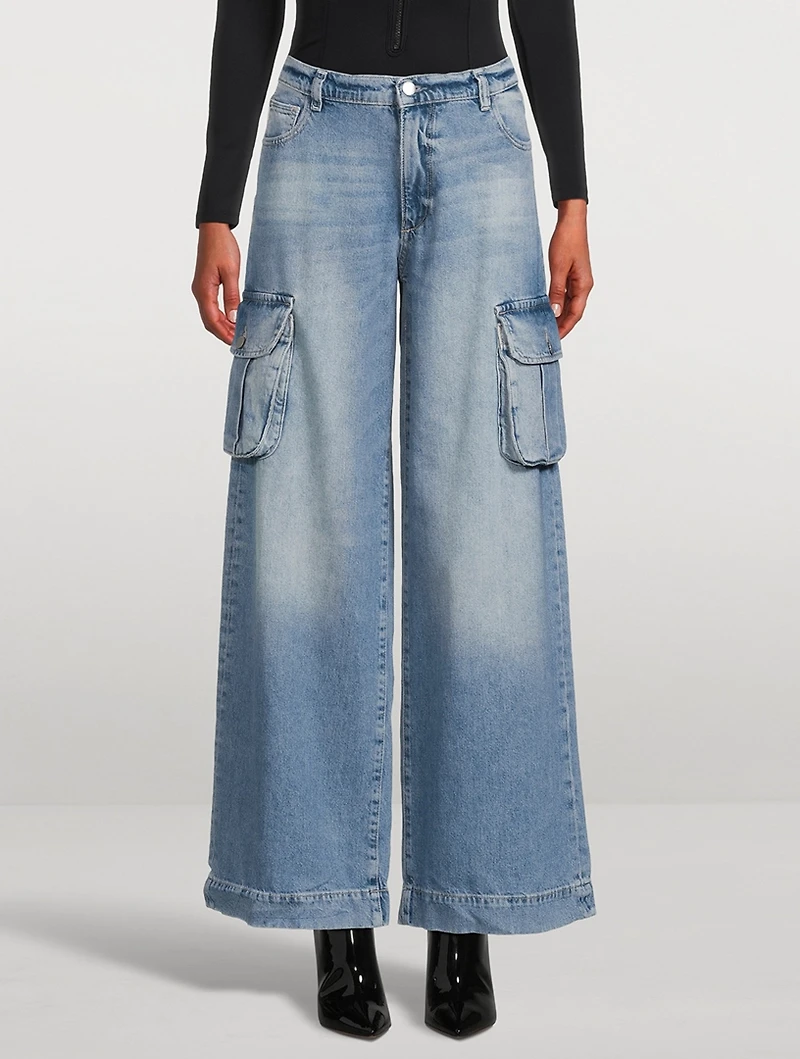 Zoie Wide-Leg Cargo Jeans