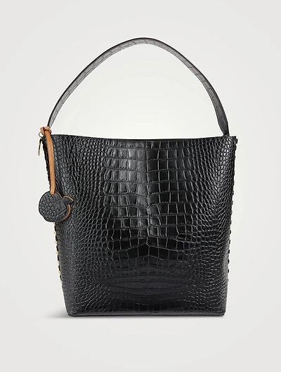 Frayme Croc-Embossed Tote Bag