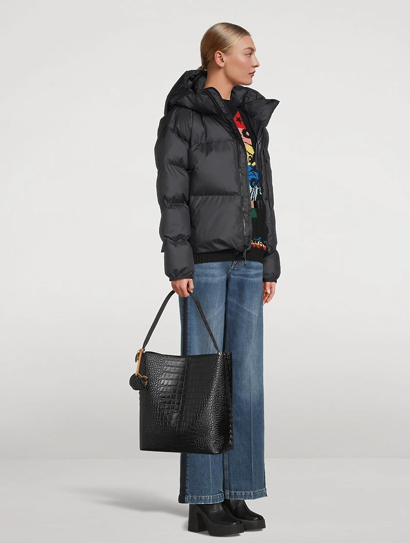 Frayme Croc-Embossed Tote Bag