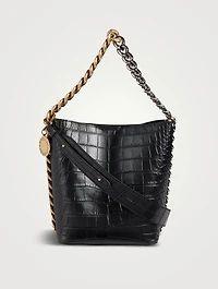 Frayme Croc-Embossed Bucket Bag