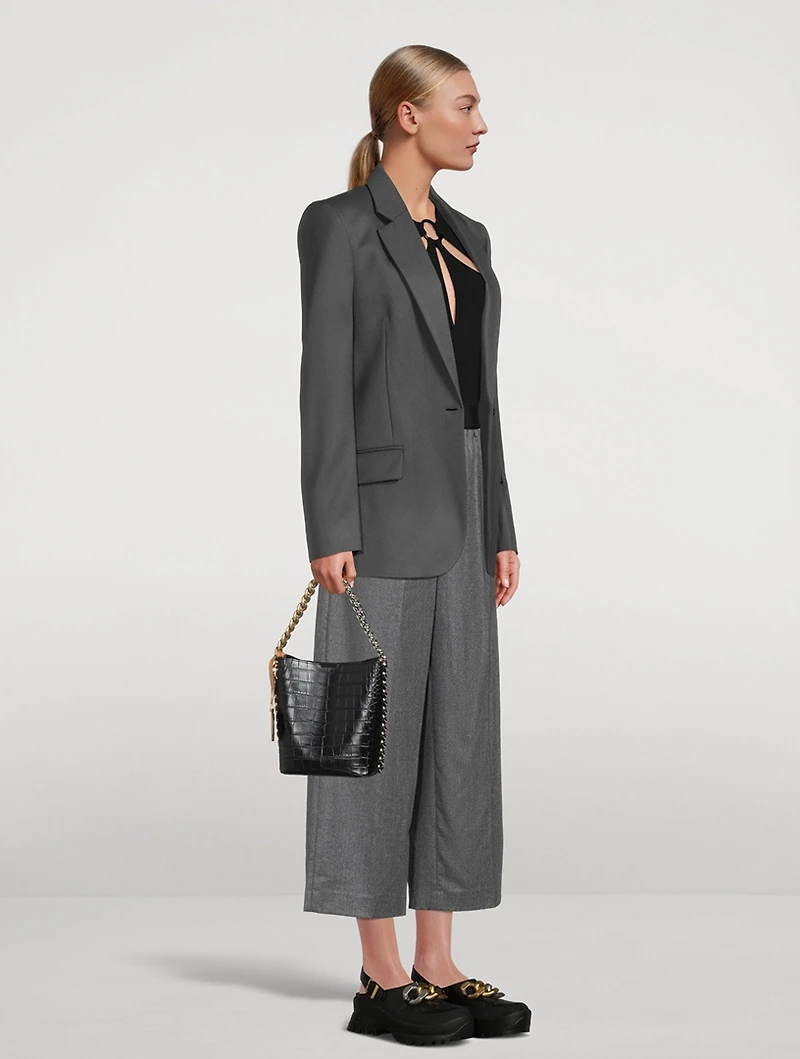 Frayme Croc-Embossed Bucket Bag