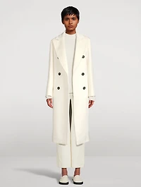 Double-Breasted Alpaca Wool Coat