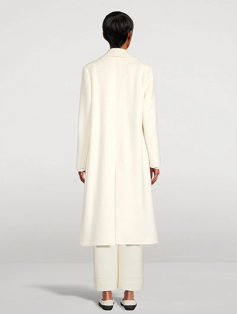 Double-Breasted Alpaca Wool Coat