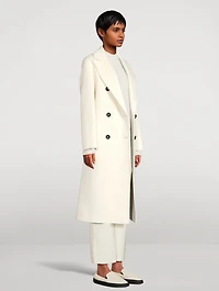 Double-Breasted Alpaca Wool Coat