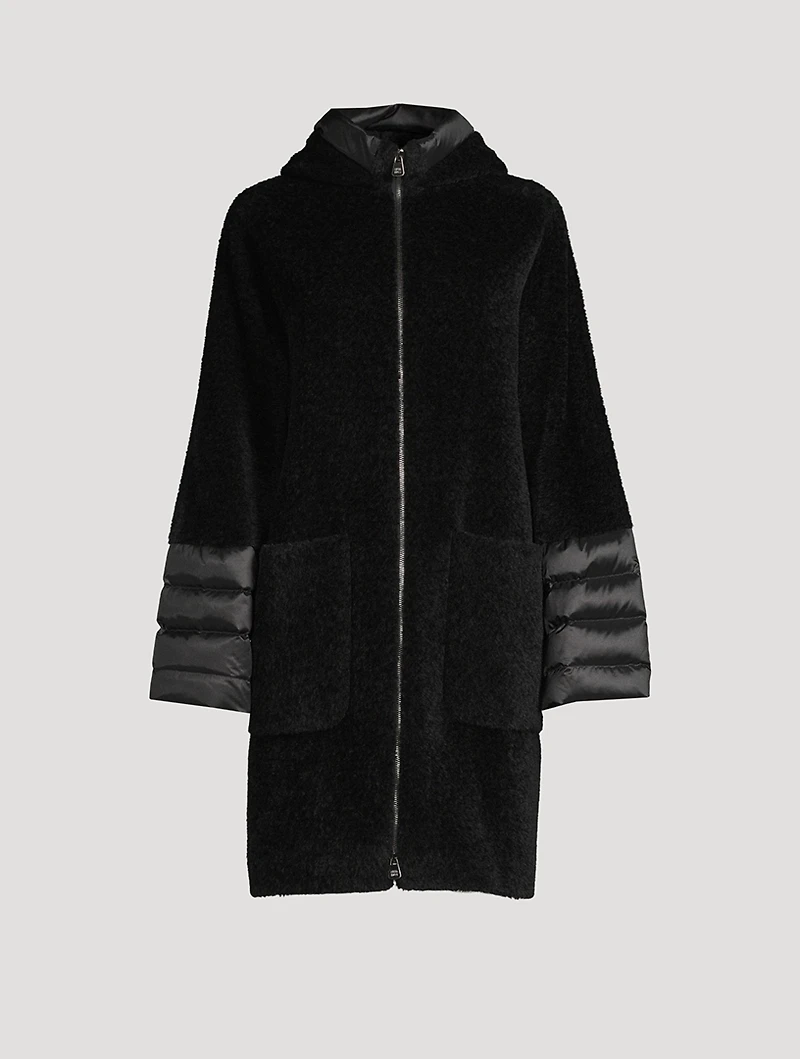 Wool Alpaca Coat With Nylon Trim