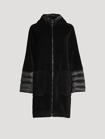 Wool Alpaca Coat With Nylon Trim
