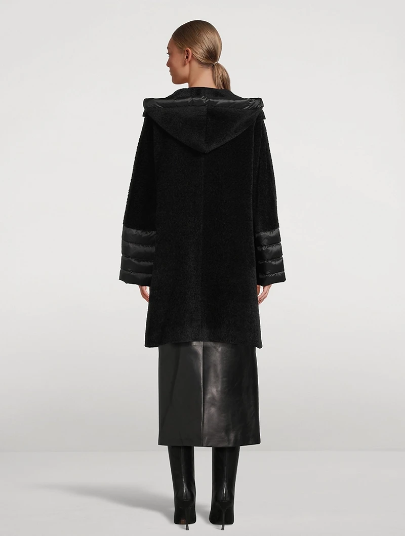 Wool Alpaca Coat With Nylon Trim
