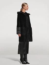 Wool Alpaca Coat With Nylon Trim