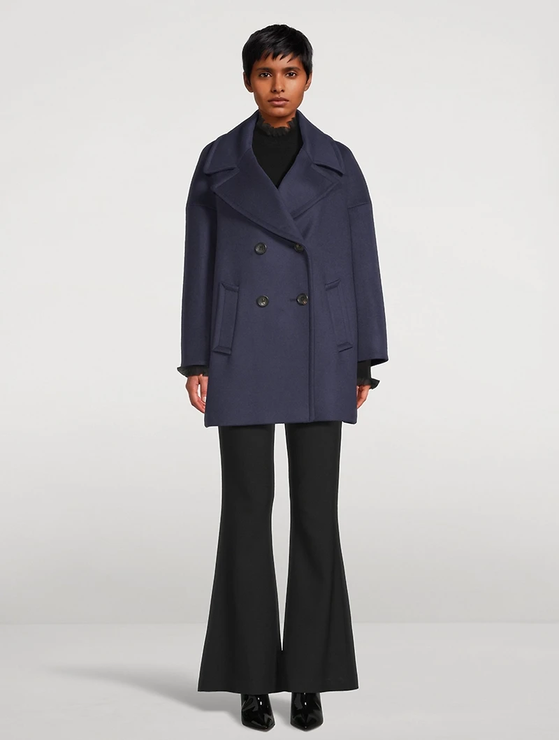 Circle Wool Cashmere Peacoat