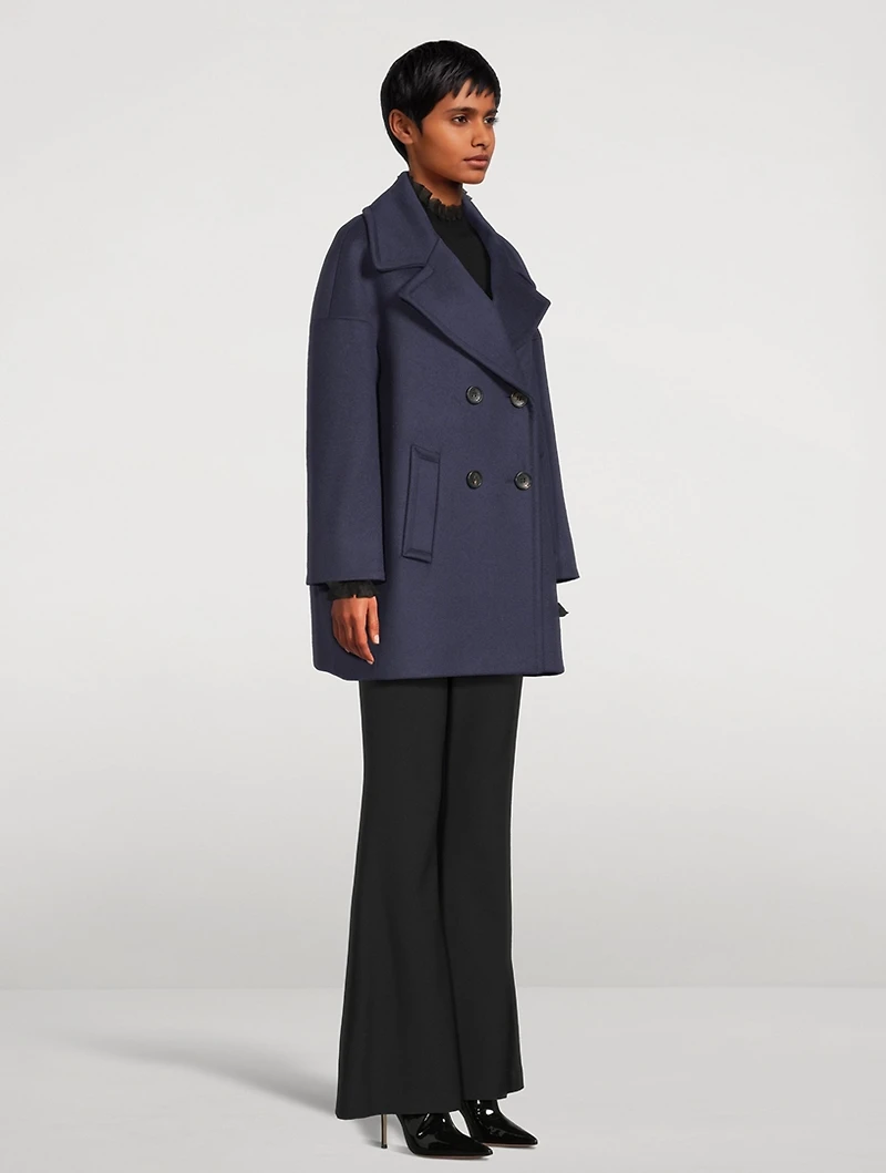 Circle Wool Cashmere Peacoat