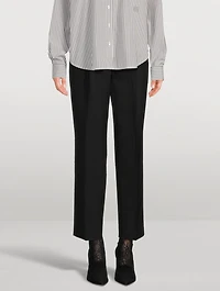 Double-Pleat Straight-Leg Trousers