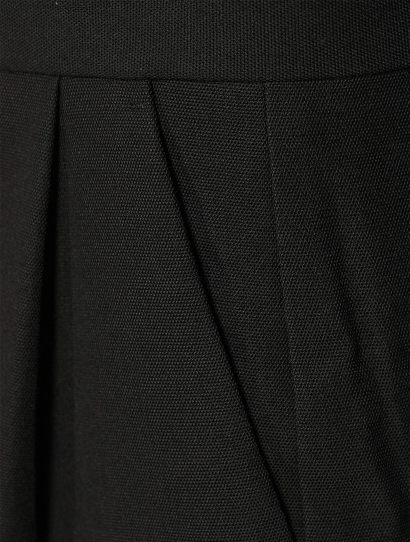 Double-Pleat Straight-Leg Trousers