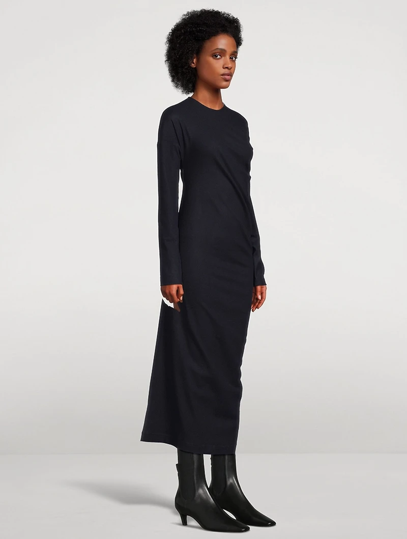 Twisted Flannel Midi Dress