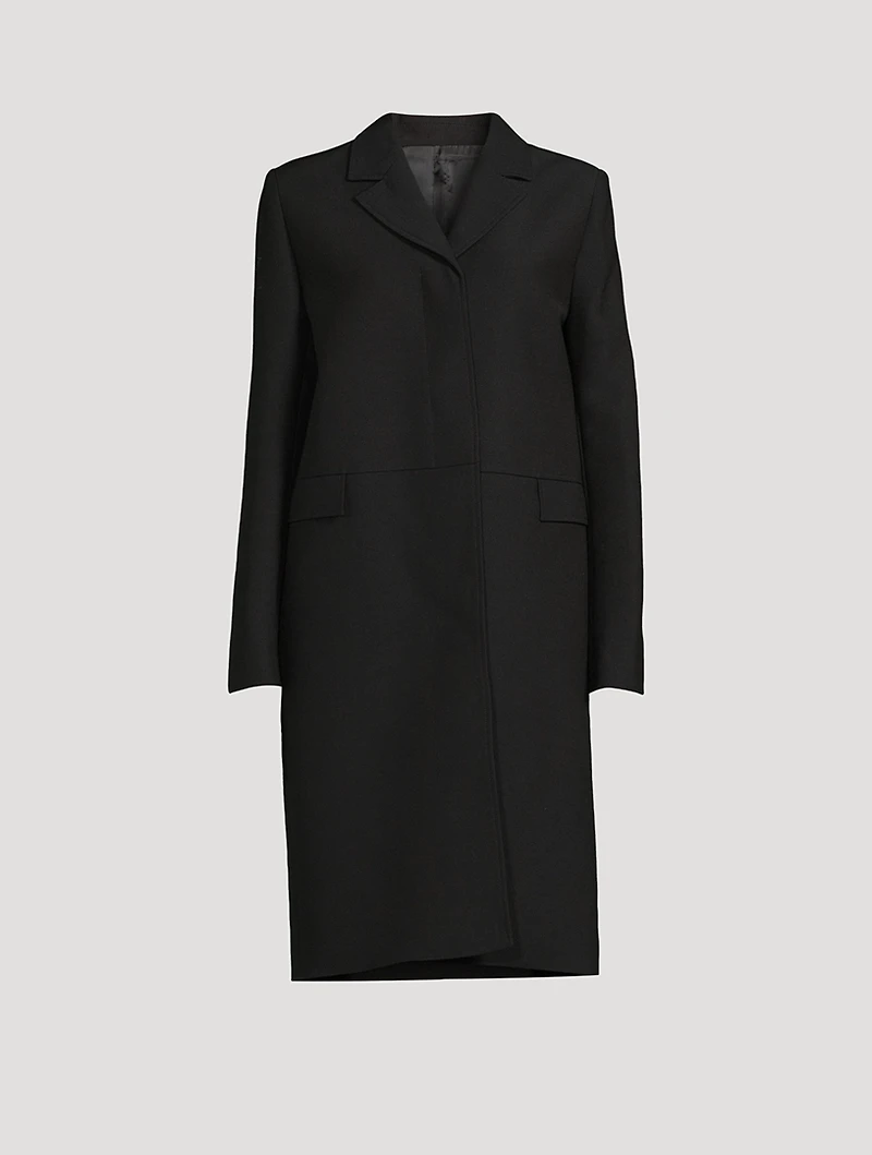 Wool And Silk Tailored Coat