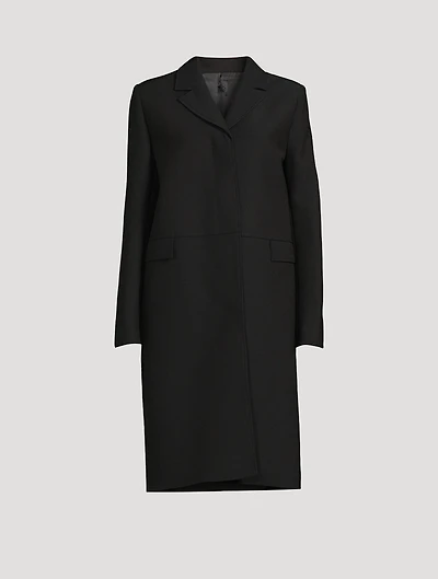 Wool And Silk Tailored Coat