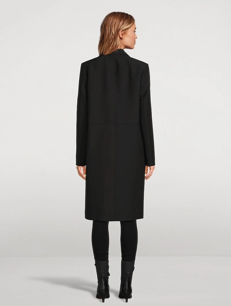 Wool And Silk Tailored Coat