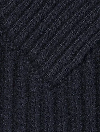 Wrapped-Neck Wool Sweater