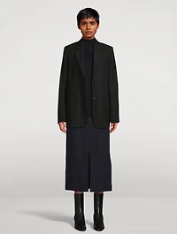 Two-Tone Wool And Silk Turtleneck