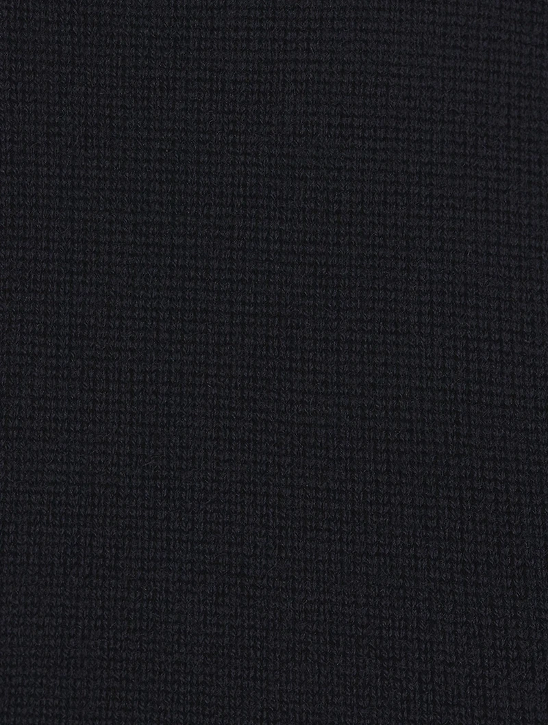 Two-Tone Wool And Silk Turtleneck