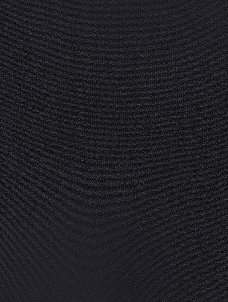 High-Neck Crepe Blouse