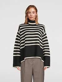 Signature Striped Wool Turtleneck Sweater